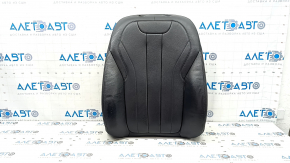 Tapițerie spătar scaun șofer BMW X5 F15 14-18 piele Dakota neagră, încălzită, crăpată, lovituri