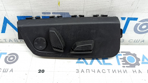 Comandă scaun pasager BMW X5 F15 14-18 negru, suport lombar sub scaun