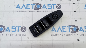 Comandă ridicare geam stânga față BMW 3 F30 12-18 pentru rabatare automată, cu ornamente negre, suport defect