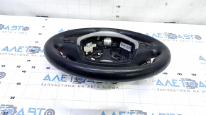 Руль голый BMW 3 F30 12-18 кожа черная, Sport, красная строчка, под лепестки с подогревом, с кнопками и накладкой, с вибро