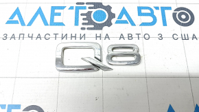 Эмблема надпись Q8 двери багажника Audi Q8 19-26 хром