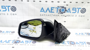 Зеркало боковое левое в сборе BMW 3 F30 4d 13-18 usa 5 пинов, крепление мат, поворотник, BSM, автозатемнение, серебро