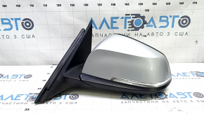 Зеркало боковое левое в сборе BMW 3 F30 4d 13-18 usa 5 пинов, крепление мат, поворотник, BSM, автозатемнение, серебро