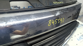 Решетка радиатора grill в сборе со значком Nissan Quest 12-14 с камерой и с молдингом, сломаны крепления, потерта, нет фрагмента, сломаны креления, полез хром