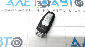 Ключ Audi Q8 19-26 4 кнопки, черный мат с мат хром