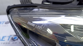 Фара передняя правая в сборе BMW 3 F30 16-18 LED, царапина, трещина на стекле