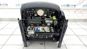 Водительское сидение Audi Q8 19-23 с airbag, с подголовником, электрическое, подогрев, кожа черная, серая строчка, царапины, потерто