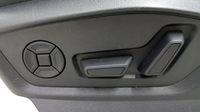 Водительское сидение Audi Q8 19-23 с airbag, с подголовником, электрическое, подогрев, кожа черная, серая строчка, царапины, потерто