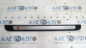 Ornamente prag exterior Audi A6 C7 12-18 S-line, față stânga, zgârieturi