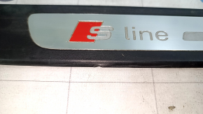 Ornamente prag exterior Audi A6 C7 12-18 S-line, față stânga, zgârieturi