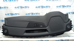 Торпедо передняя панель с AIRBAG Audi Q8 19-22 черная, тычки