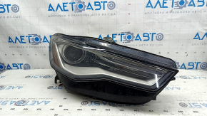 Ansamblu far dreapta față pentru Audi A6 C7 16-18 restilizare, halogen, nisip, zgârieturi