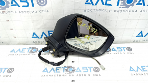 Зеркало боковое правое в сборе Mazda CX-5 17-25 7 пинов, BSM, подогрев, поворотник, синее, царапины