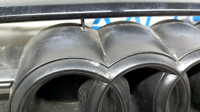 Grilă radiator Audi A6 C7 16-18, finisaj mat + negru lucios, cu embleme nisip