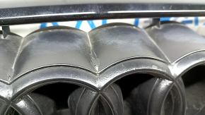 Grilă radiator Audi A6 C7 16-18, finisaj mat + negru lucios, cu embleme nisip