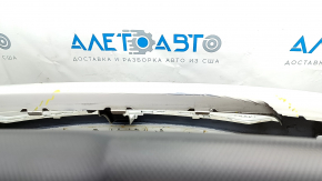 Бампер передний голый Subaru Outback 15-17 белый, замят, надломан, сломаны крепления, царапины, отверстия от саморезов, крашен