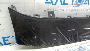 Накладка переднего бампера Audi A6 C7 16-18 рест, черная, царапины