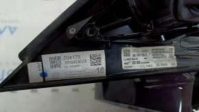 Зеркало боковое левое в сборе Audi A6 C7 12-18 12 пинов, под автосклад, графит, с поворотником, с крышкой, без зеркального элемента, царапины, трещины, песок