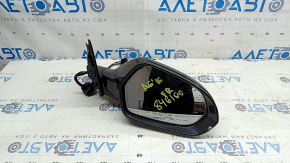 Ansamblu oglindă retrovizoare dreapta pentru Audi A6 C7 12-18, 11 pini, pentru piese auto, cu element oglindă, grafit, cu semnalizator, cu reglare intensitate lumină, ciobiri, zgârieturi, nisip