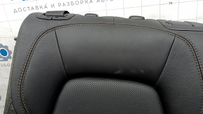 Спинка заднего ряда 2 ряд левая Mazda CX-5 19-22 кожа черная, с перфорацией, с коричневой строчкой, без подголовника, примята, потрескано, под чистку