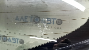 Дверь багажника голая со стеклом Mazda CX-5 17-24 электро, тонировка, синий 42M, потерто стекло, царапины на стекле