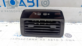 Дефлектор воздуховода центральной консоли Volkswagen ID.4 21-22 с USB hub, глянец, черный