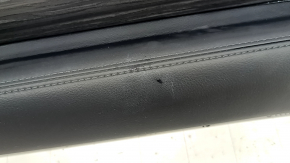 Ornamente bord din piele neagră pentru ecran de 10,3" pentru Mazda CX-5 21-25, inserție din lemn închis la culoare, pete