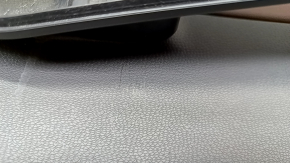 Обшивка двери карточка задняя правая Volkswagen ID.4 21-22 черная, коричневый подлокотник кожа, вставка черный глянец, с ручкой, царапины