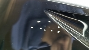 Обшивка двери карточка передняя правая Volkswagen ID.4 21-22 черная, коричневый подлокотник кожа, вставка черный глянец, с ручкой, царапины