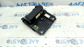 Buzunar consolă centrală Audi A6 C7 12-18, ornamente din lemn închis la culoare, zgârieturi