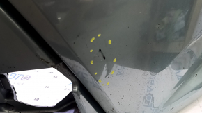 Бампер передний голый Toyota Prius V 15-17 рест, зеленый, тычки, вмятина, полезла краска, трещины в креплениях