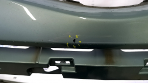 Бампер передний голый Toyota Prius V 15-17 рест, зеленый, тычки, вмятина, полезла краска, трещины в креплениях