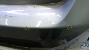 Бампер задний голый Toyota Prius V 12-17 без губы, зеленый, царапины, тычки, вмятины, трещины