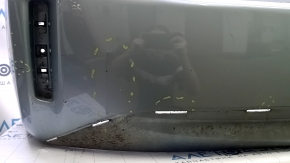 Бампер задний голый Toyota Prius V 12-17 без губы, зеленый, царапины, тычки, вмятины, трещины