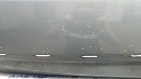 Бампер задний голый Toyota Prius V 12-17 без губы, зеленый, царапины, тычки, вмятины, трещины