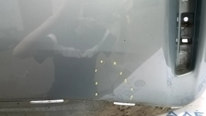 Бампер задний голый Toyota Prius V 12-17 без губы, зеленый, царапины, тычки, вмятины, трещины