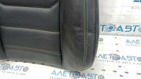 Обшивка спинки водительского сидения Mazda CX-5 17-23 кожа черная, подогрев, перфорация, вмятины