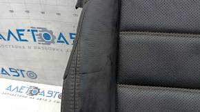 Обшивка подушки водительского сидения Mazda CX-5 17-23 кожа черная, подогрев, перфорация, вмятины
