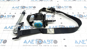 Centură de siguranță șofer Mazda CX-5 21-25 neagră cu tensionator și element de fixare negru, contact cu apa, amortizor ruginit, necesită curățare