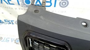 Решетка радиатора grill Jeep Compass 22-26 в сборе 3 части, черные глянец вставки, царапины