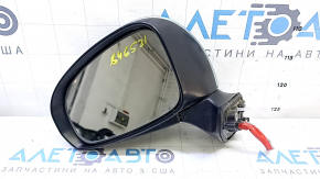 Зеркало боковое левое в сборе Toyota Prius V 15-17 5 пинов, зеленое