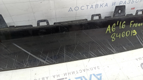 Накладка переднего бампера Audi A6 C7 16-18 рест, черная, царапины
