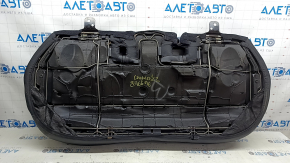 Подушка заднего ряда сидений 2 ряд Jeep Compass 22-26 кожа+ткань черная, белая и черная строчка, примята