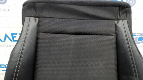 Tapițerie scaun șofer, parte inferioară, Jeep Compass 22-25, piele + stofă, cusături negre, albe și negre, gata de curățat