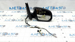 Зеркало боковое правое в сборе Mercedes W167 GLE 350 450 20-23 8+8+4 поворотник, подогрев, подсветка, BSM, камера, черное, царапины, контакт с водой, окислены фишки