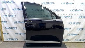 Дверь в сборе передняя правая Audi Q7 16-19 алюминий, keyless, черный L041, тычки