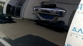 Дверь в сборе передняя левая Audi Q7 16-19 алюминий, keyless, черный L041, царапины
