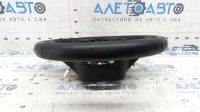 Руль голый Honda CRV 23-26 кожа черный, с оранжевой строчкой под лепестки, с накладкой, царапины