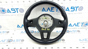 Volan Mercedes W167 GLE 350 450 20-23 din piele neagră, fără încălzire, zgârieturi, rupturi, îndoituri