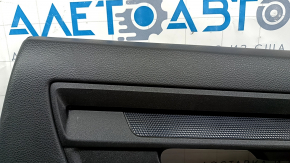 Обшивка двери карточка задняя правая Honda CRV 23-26 кожа черная с оранжевой строчкой, Sport, молдинг черный глянец, царапины